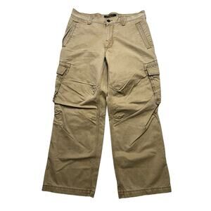 Vintage Y2k Old Navy Brown Military Surplus Company Baggy Cargo Pants Men 34x30